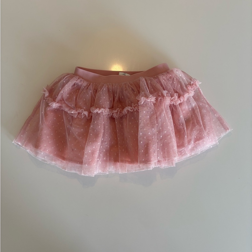 Pink Tulle Skirt with Polka Dots